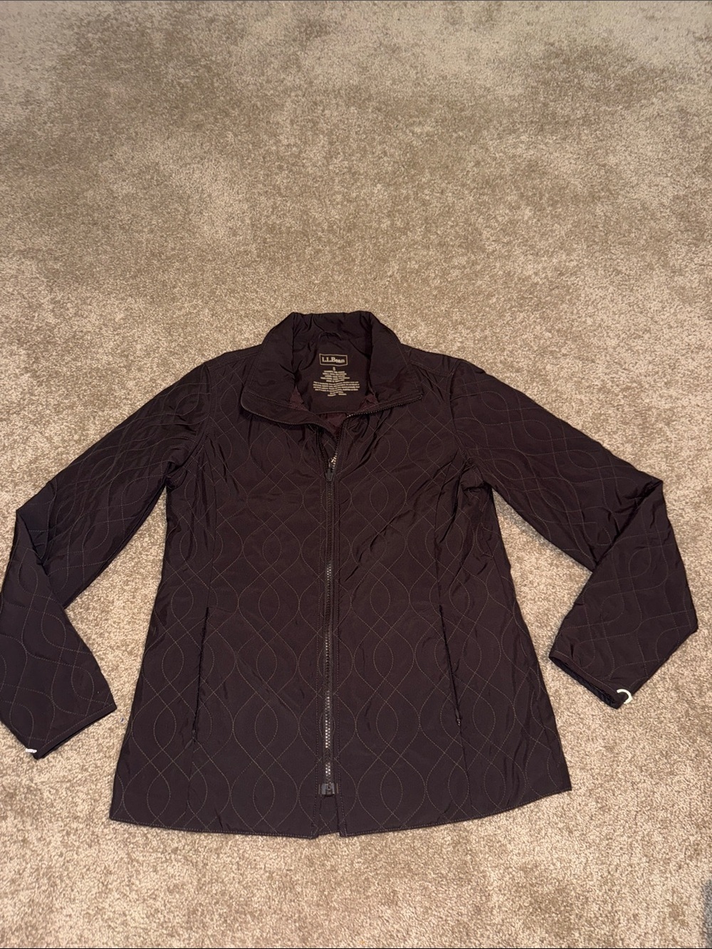 L.L. Bean Brown Quilted Zip-Front Women's Jacket Thinsulate - Small. X
